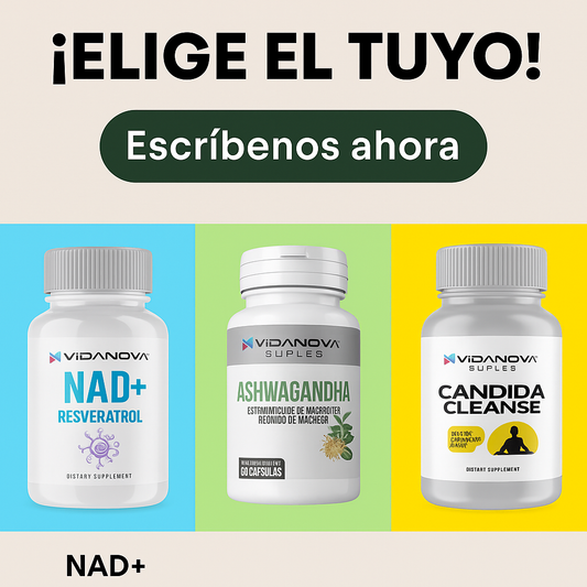 Pack X3 Nad+ ashwagandha+ candida