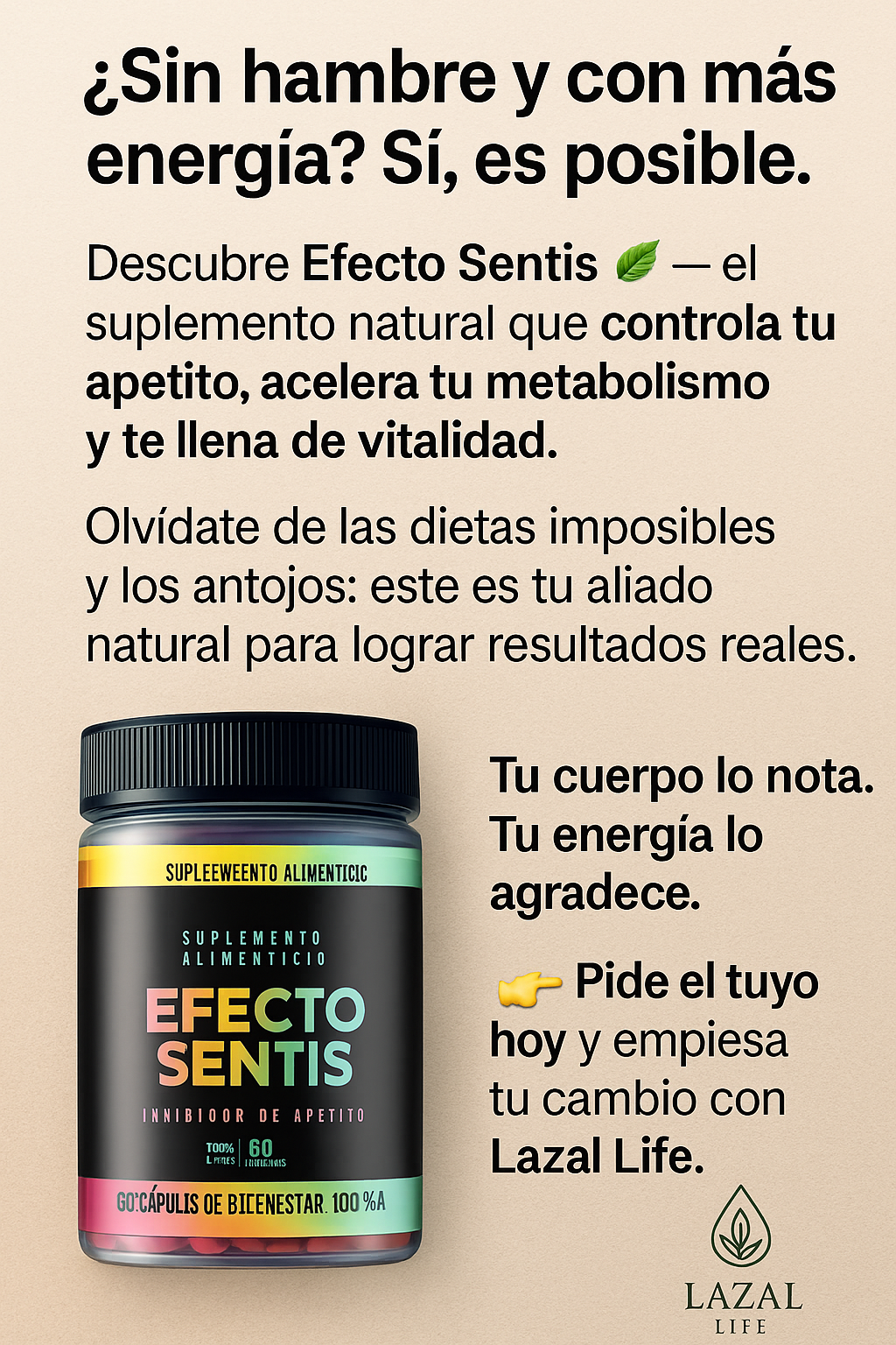 SENTIS Adelgazante Natural y Inhibidor de Apetito
